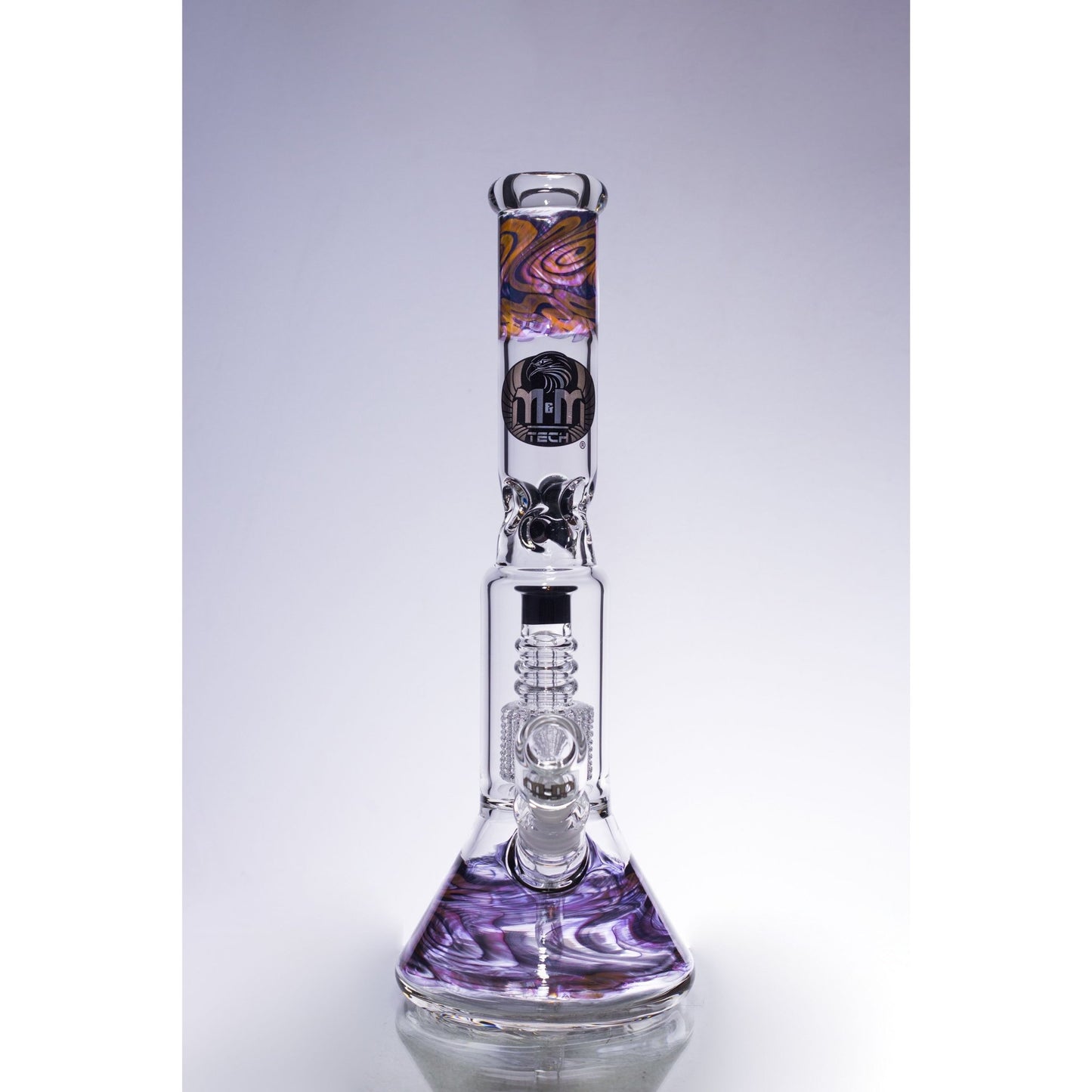 Fortified 24K Gold Chandelier Beaker By M&M Tech - M&M Tech Glass