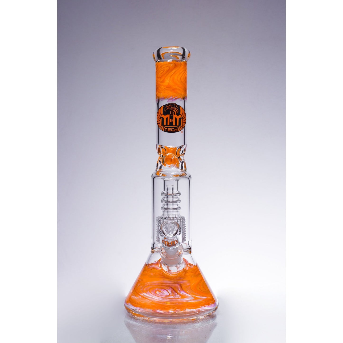 Fortified 24K Gold Chandelier Beaker By M&M Tech - M&M Tech Glass