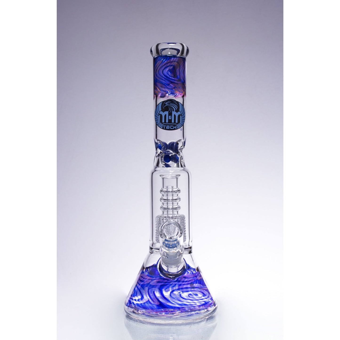 Fortified 24K Gold Chandelier Beaker By M&M Tech - M&M Tech Glass