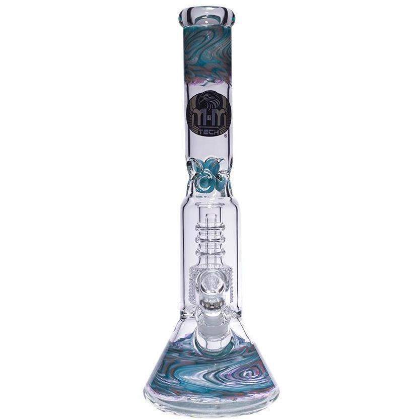 Fortified 24K Gold Chandelier Beaker By M&M Tech - M&M Tech Glass