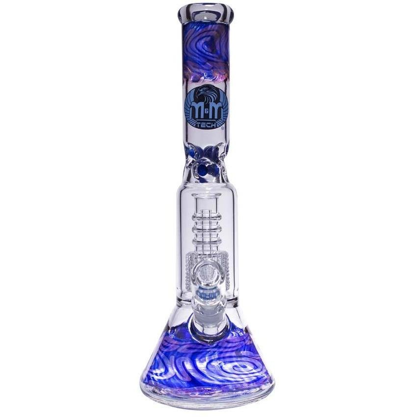 Fortified 24K Gold Chandelier Beaker By M&M Tech - M&M Tech Glass