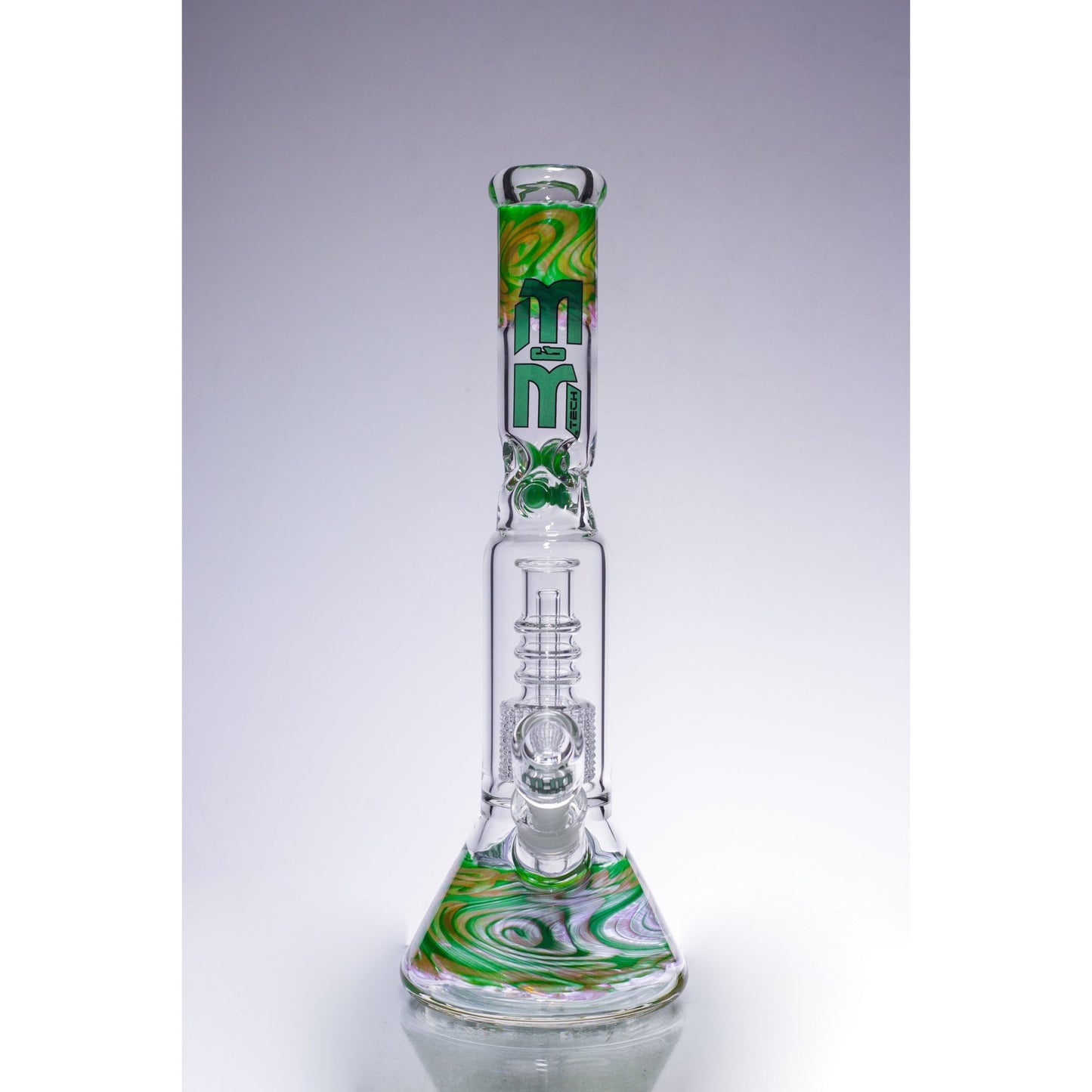 Fortified 24K Gold Chandelier Beaker By M&M Tech - M&M Tech Glass