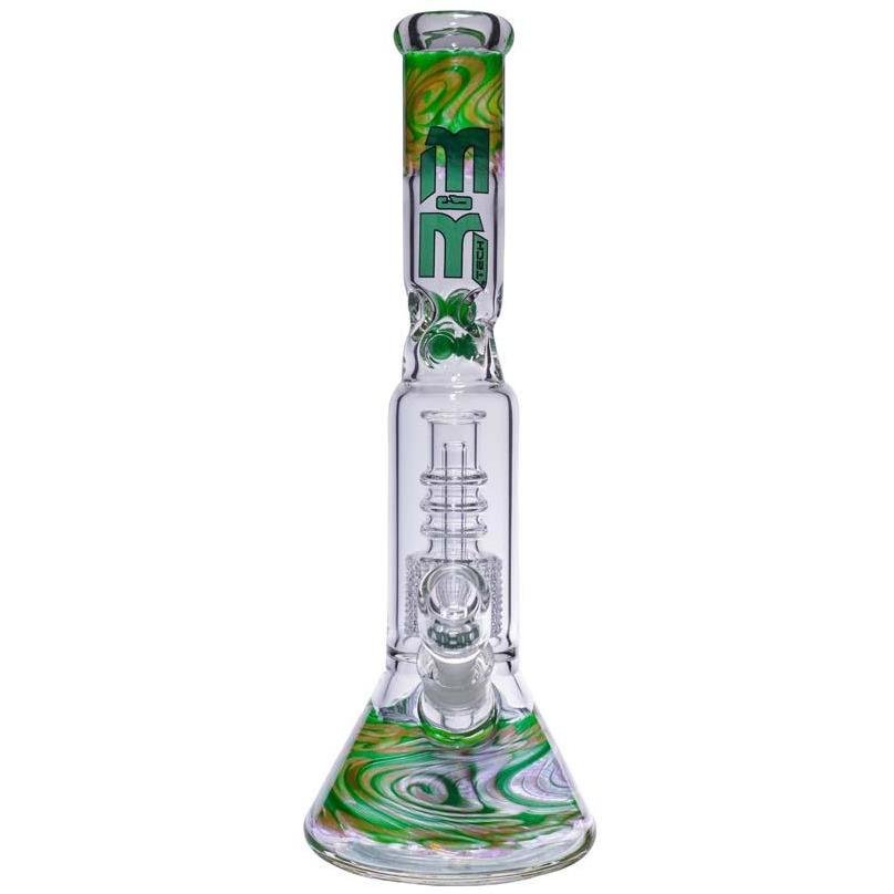 Fortified 24K Gold Chandelier Beaker By M&M Tech - M&M Tech Glass