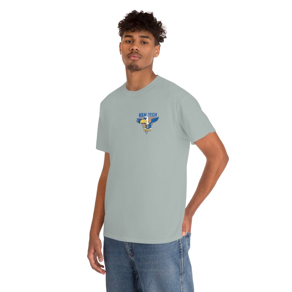 M&M Tech Blue Bird Unisex Heavy Cotton Tee - M&M Tech Glass