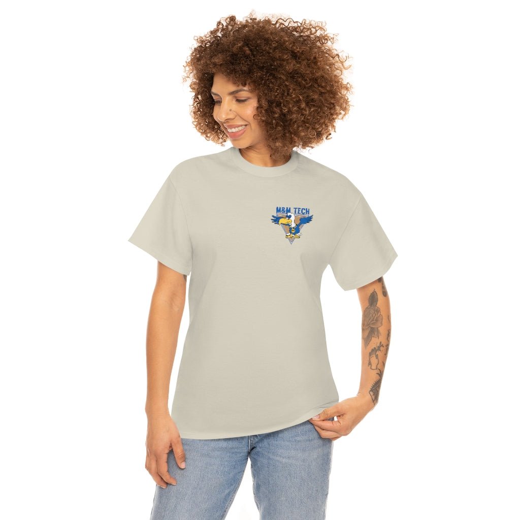 M&M Tech Blue Bird Unisex Heavy Cotton Tee - M&M Tech Glass