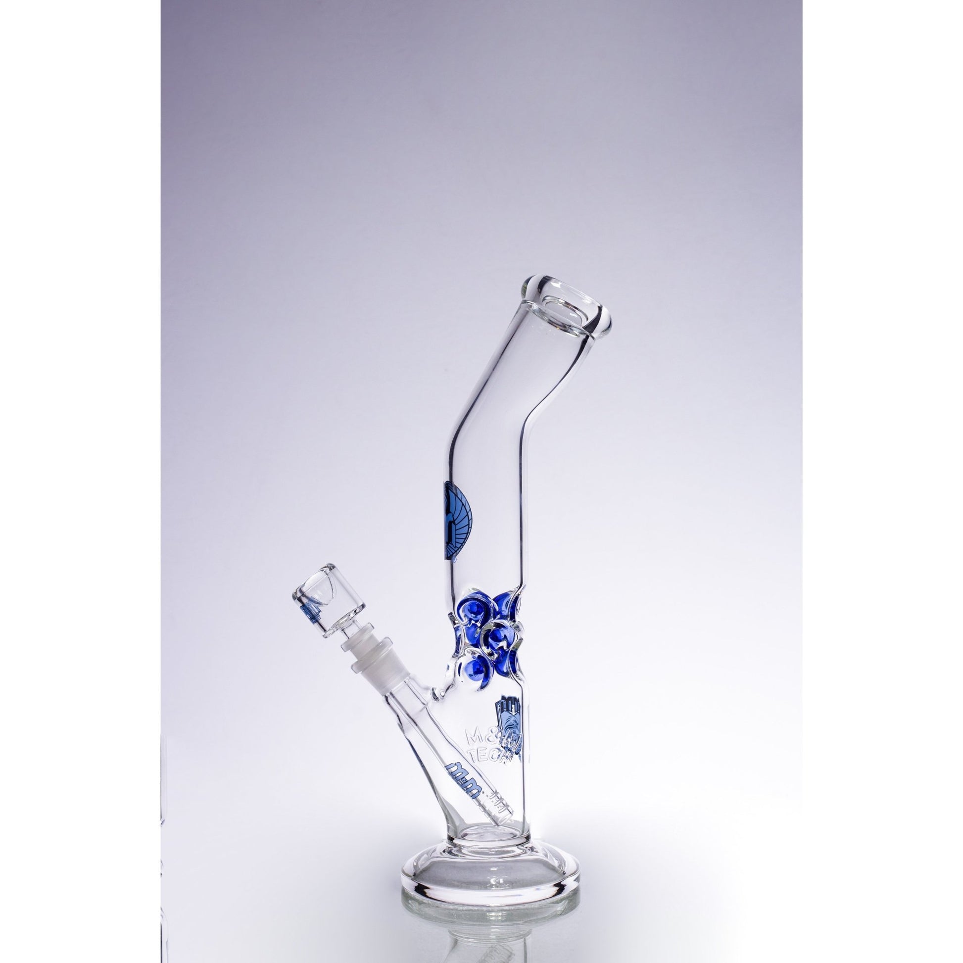 Waterpipe Lazy Straight Tube with Ice Pinch by M&M Tech - M&M Tech Glass