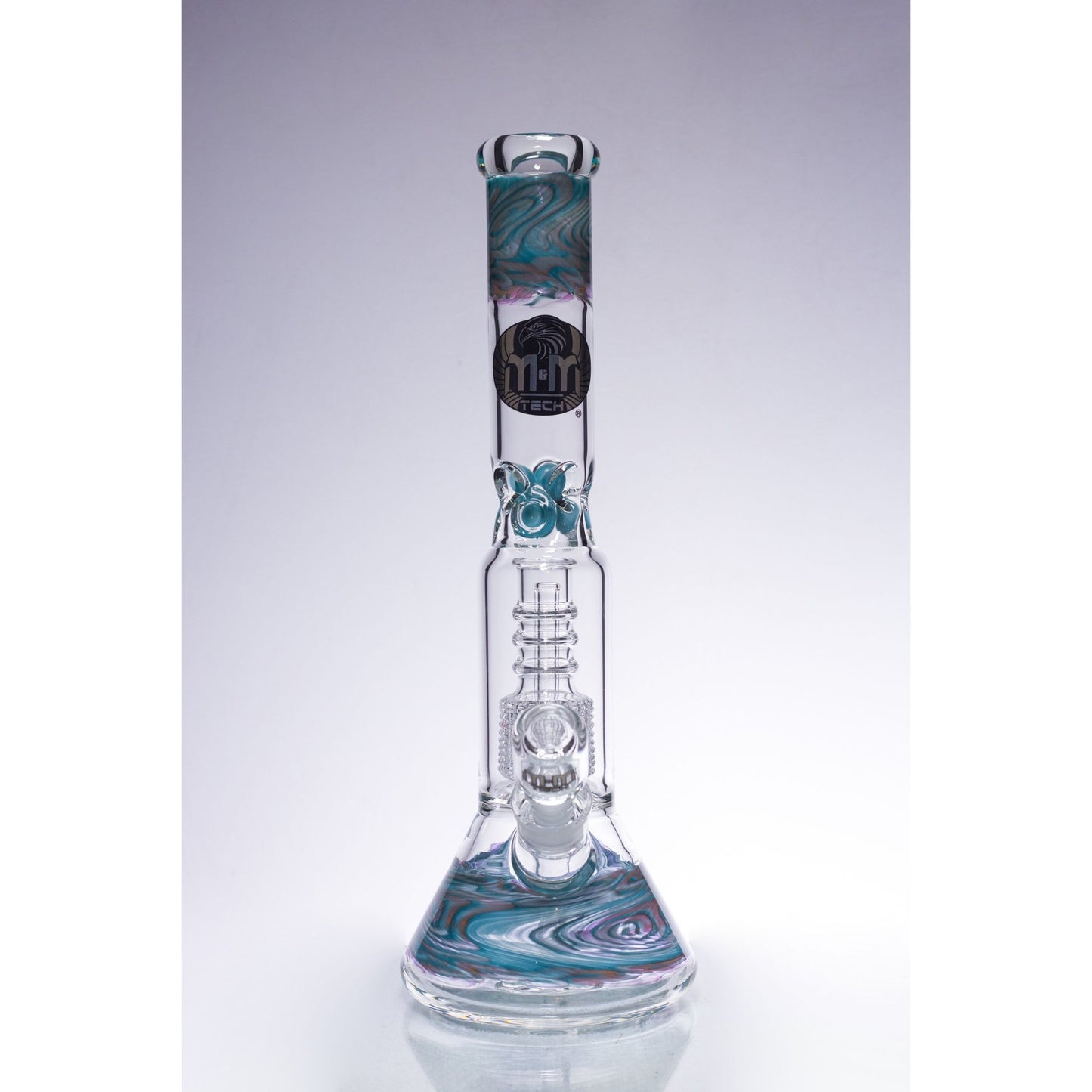 Fortified 24K Gold Chandelier Beaker By M&M Tech - M&M Tech Glass