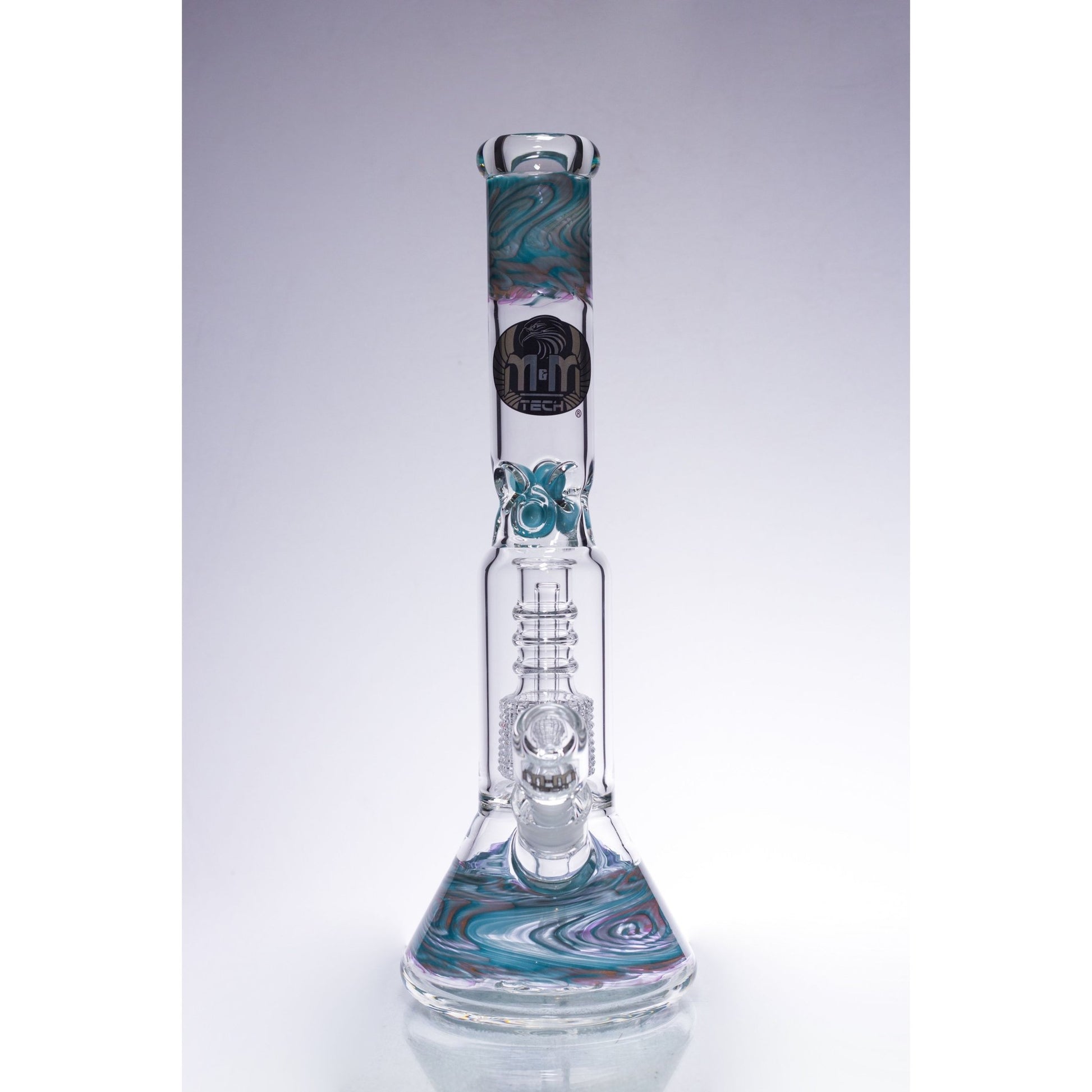 Fortified 24K Gold Chandelier Beaker By M&M Tech - M&M Tech Glass