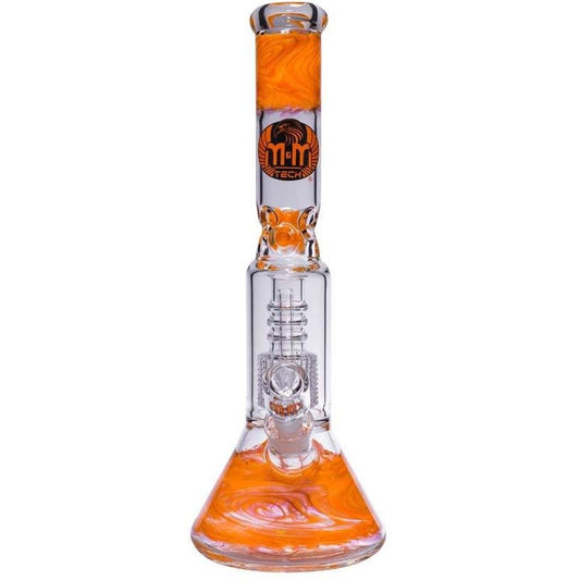 Fortified 24K Gold Chandelier Beaker By M&M Tech - M&M Tech Glass