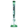 Green & White Heady Beaker M&M tech - M&M Tech Glass