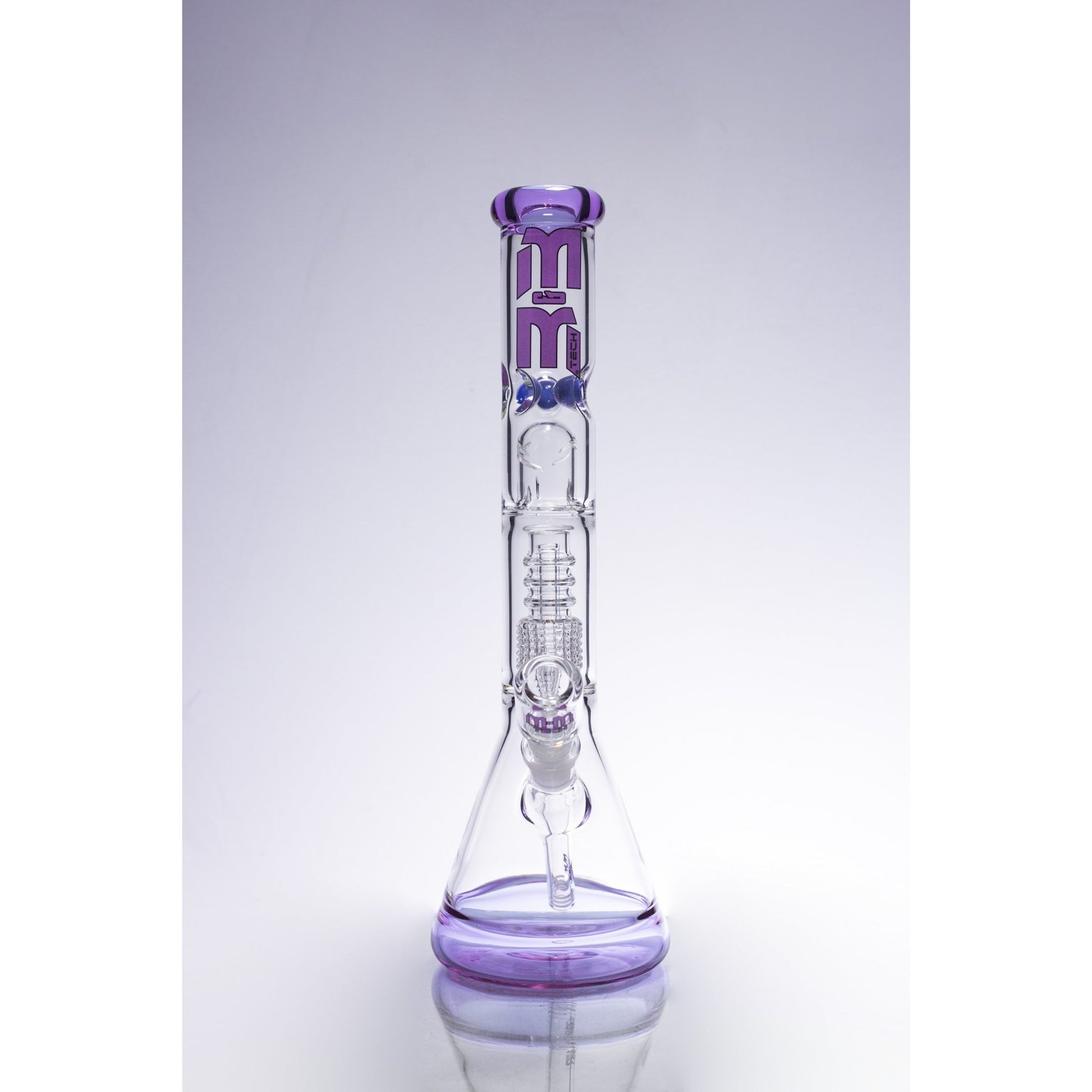Waterpipe Chandelier Color Ring Beaker by M&M Tech - M&M Tech Glass