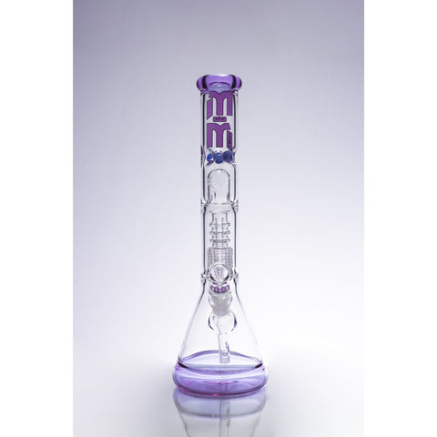 Waterpipe Chandelier Color Ring Beaker by M&M Tech - M&M Tech Glass