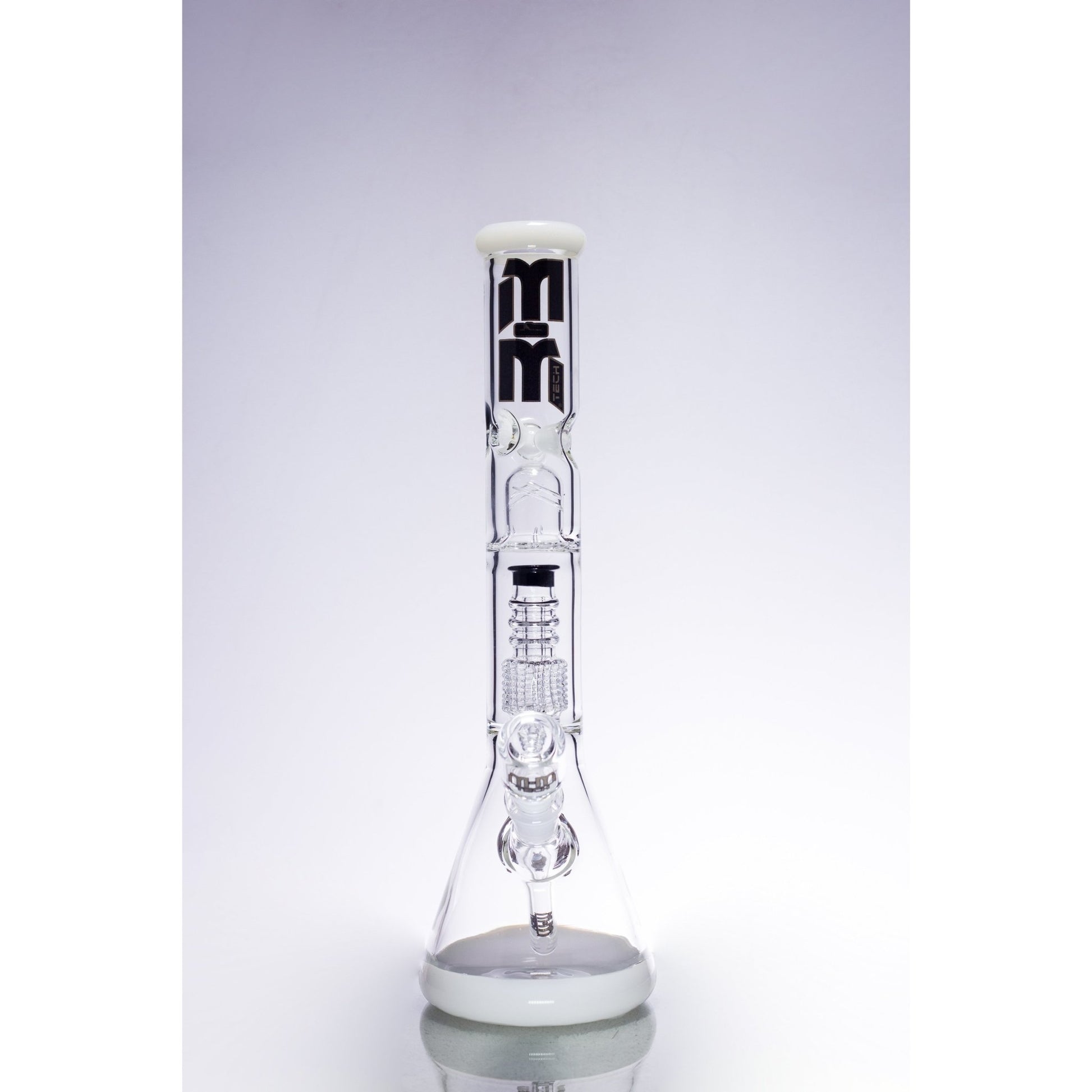 Waterpipe Chandelier Color Ring Beaker by M&M Tech - M&M Tech Glass