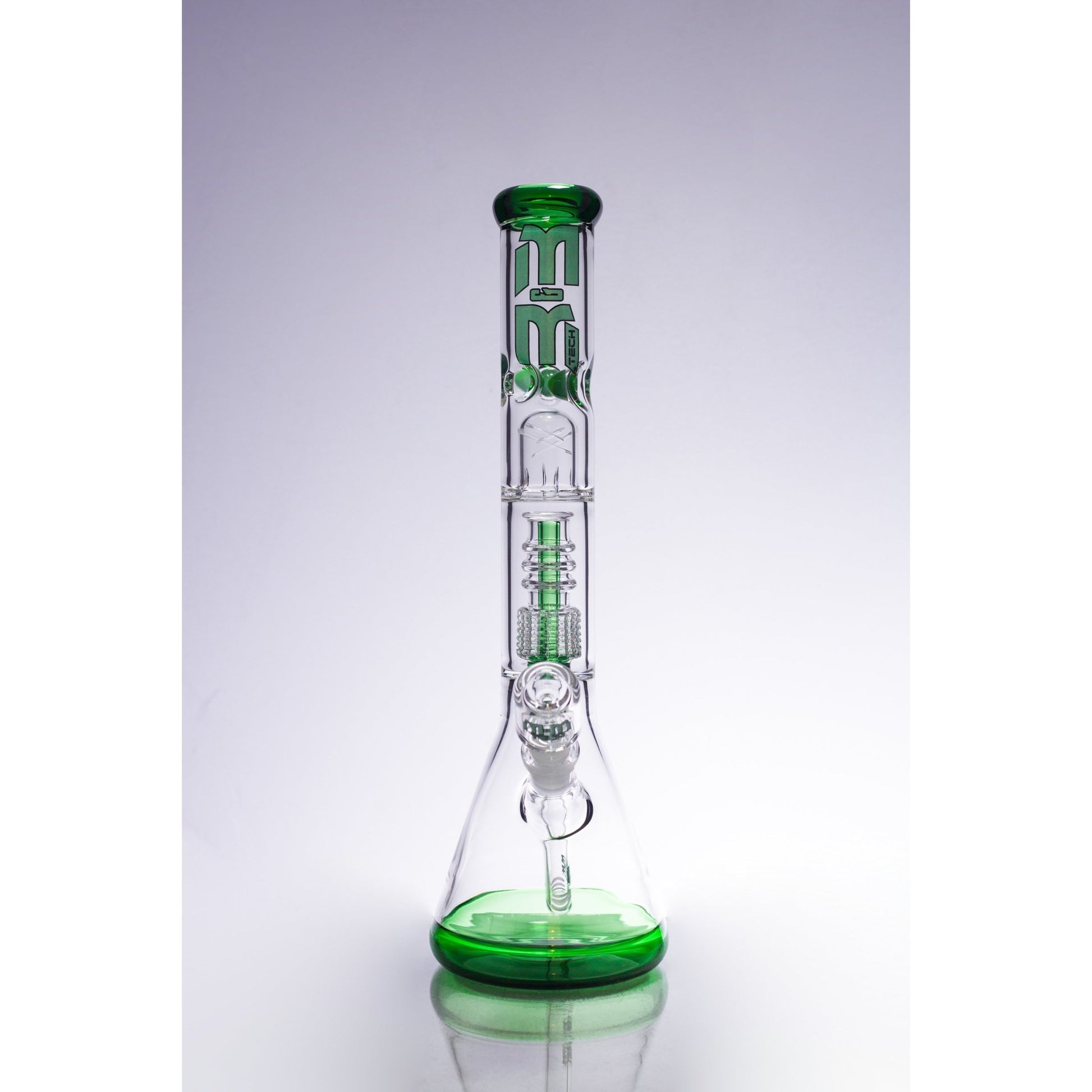 Waterpipe Chandelier Color Ring Beaker by M&M Tech - M&M Tech Glass