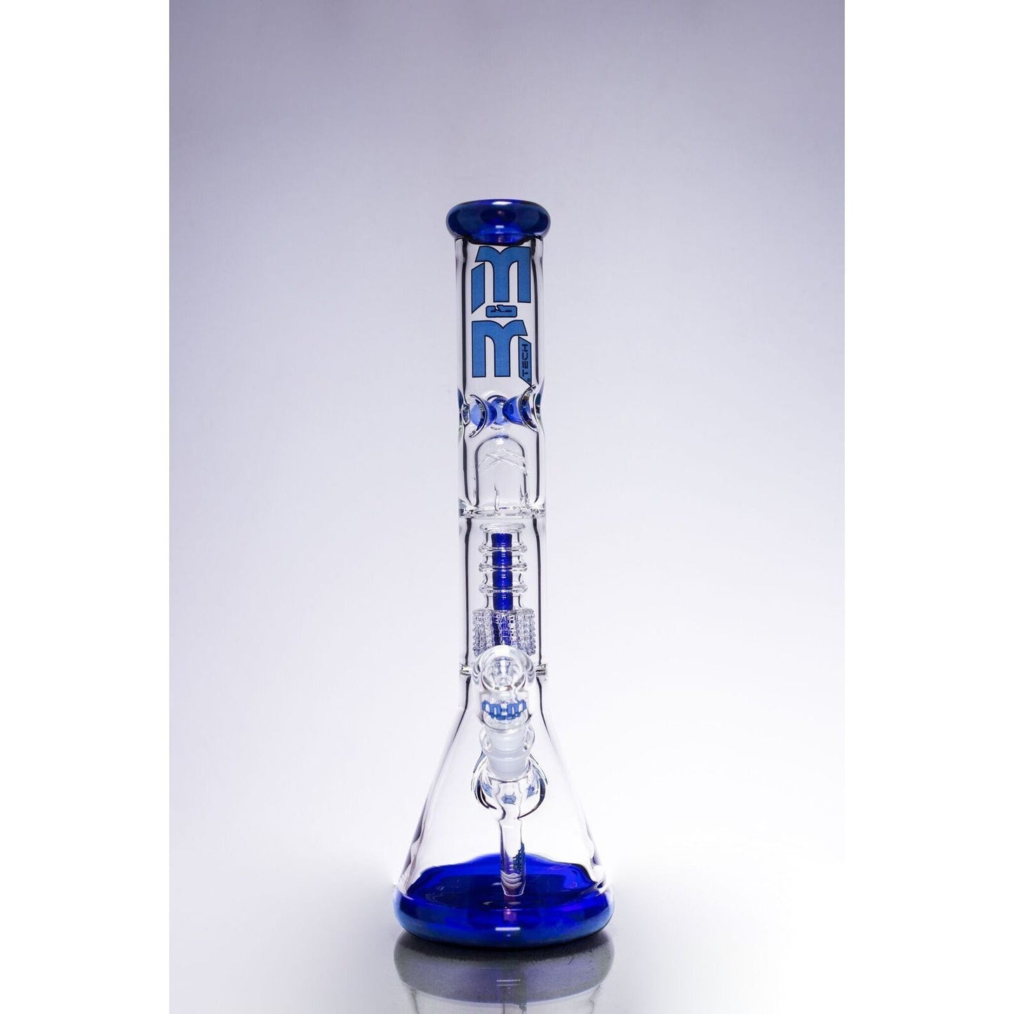 Waterpipe Chandelier Color Ring Beaker by M&M Tech - M&M Tech Glass