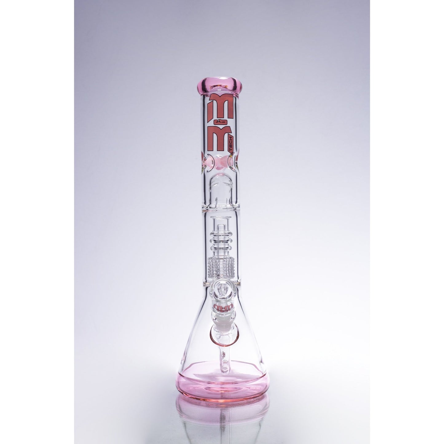 Waterpipe Chandelier Color Ring Beaker by M&M Tech - M&M Tech Glass