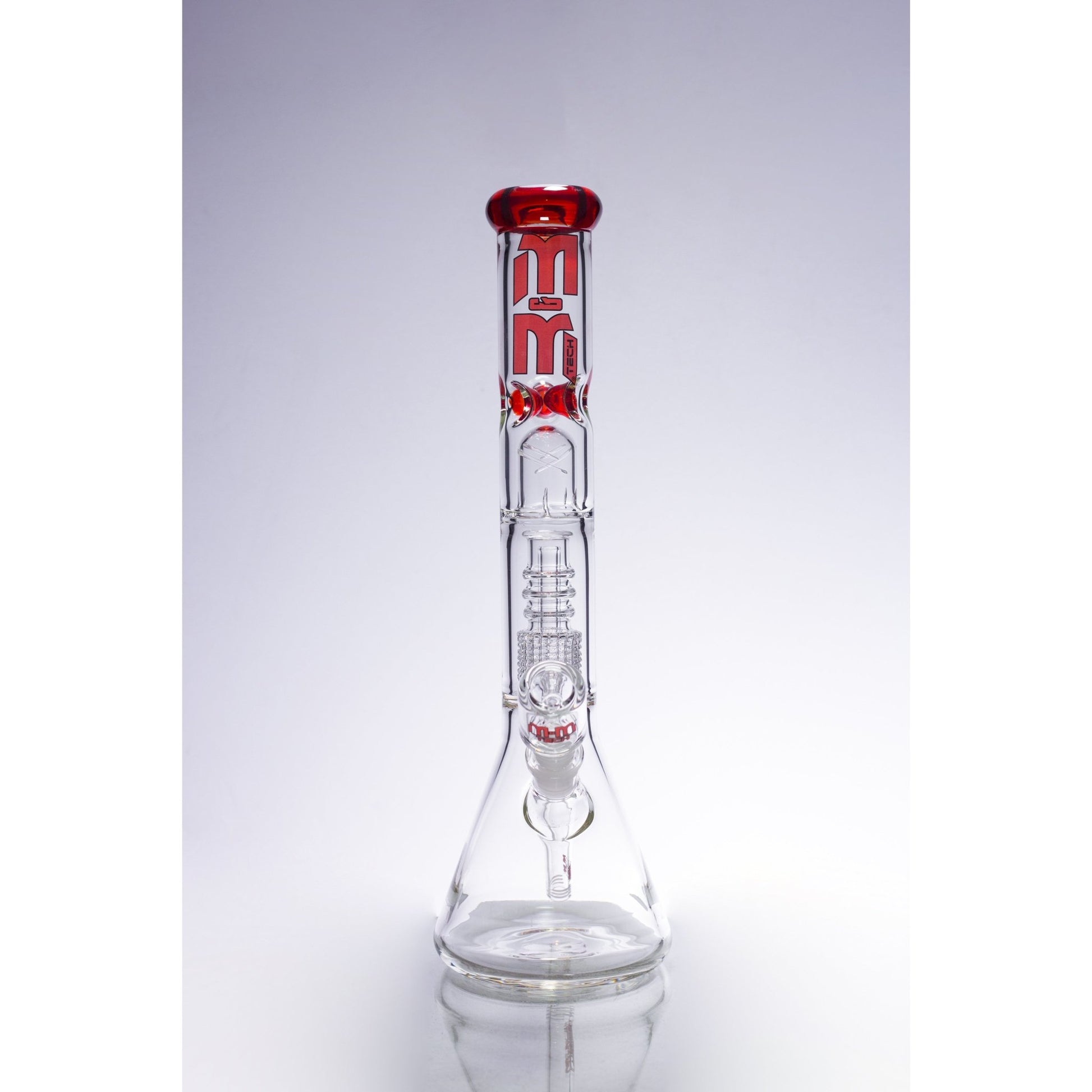 Waterpipe Chandelier Color Ring Beaker by M&M Tech - M&M Tech Glass