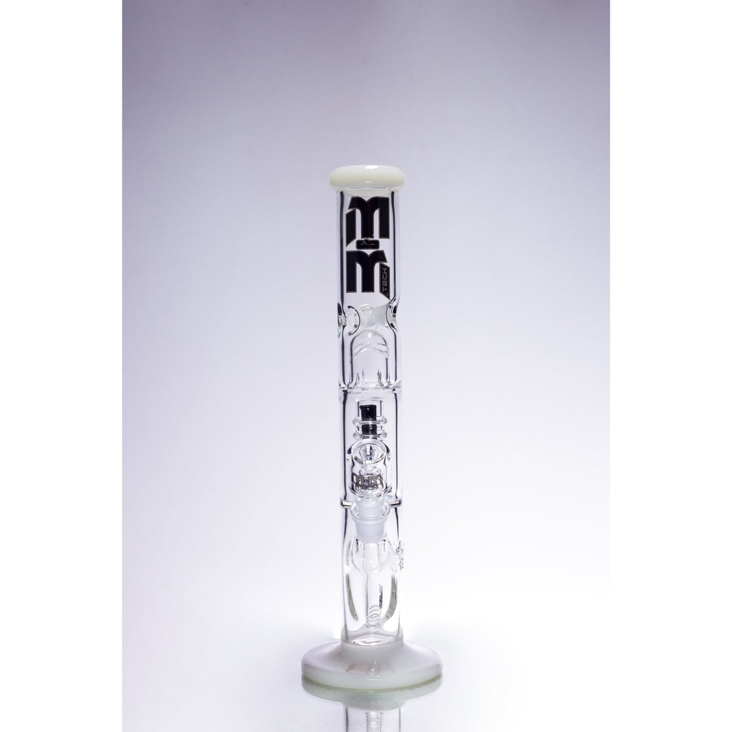Waterpipe Chandelier Color Ring Straight Tube by M&M Tech - M&M Tech Glass