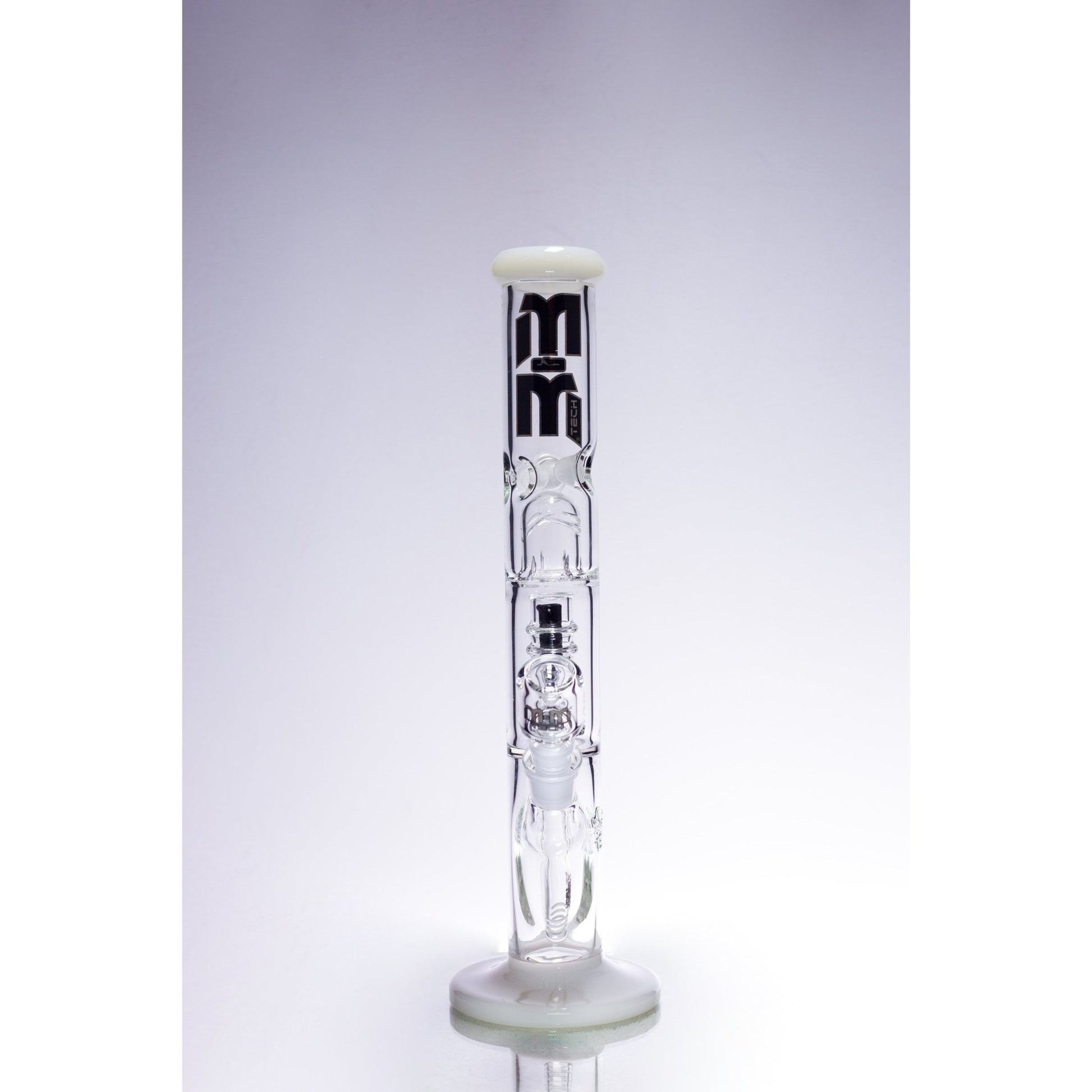Waterpipe Chandelier Color Ring Straight Tube by M&M Tech - M&M Tech Glass