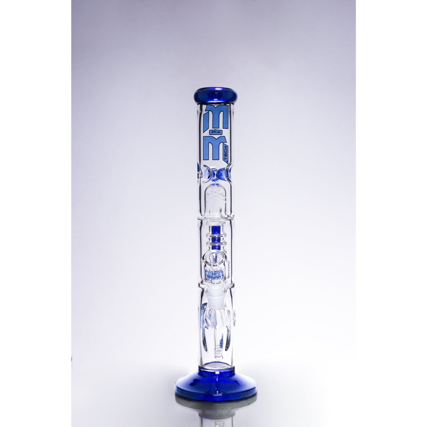 Waterpipe Chandelier Color Ring Straight Tube by M&M Tech - M&M Tech Glass