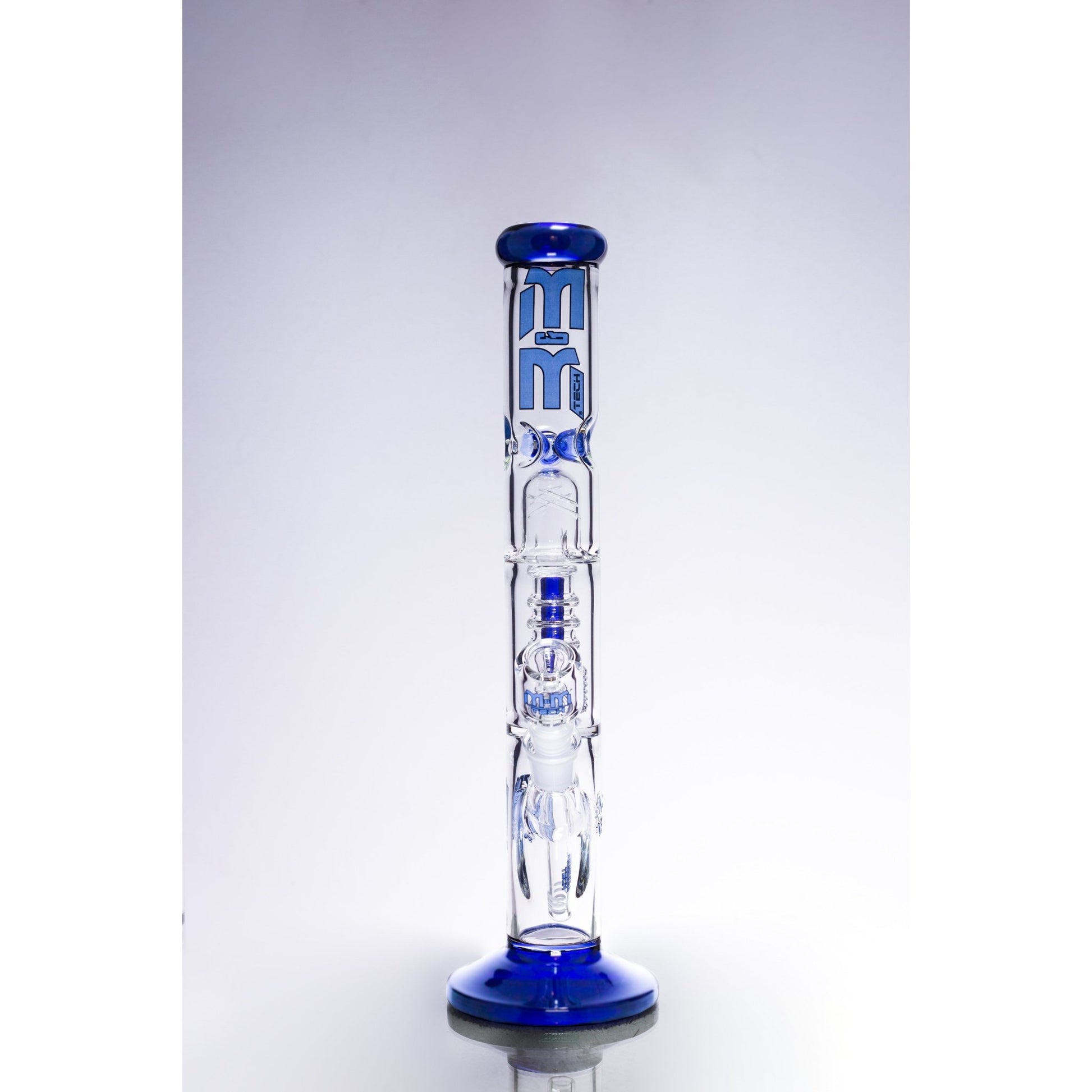 Waterpipe Chandelier Color Ring Straight Tube by M&M Tech - M&M Tech Glass