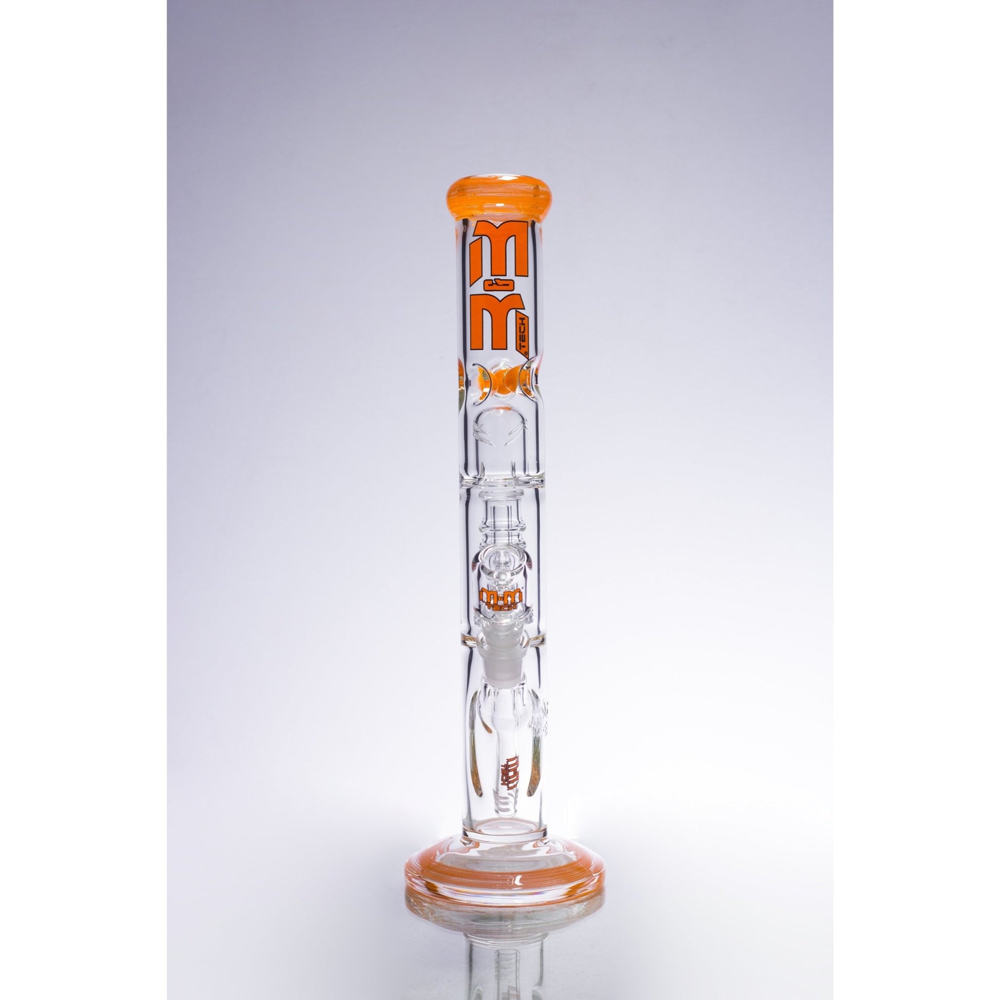 Waterpipe Chandelier Color Ring Straight Tube by M&M Tech - M&M Tech Glass