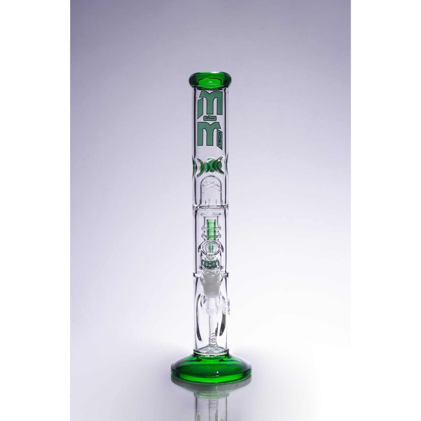 Waterpipe Chandelier Color Ring Straight Tube by M&M Tech - M&M Tech Glass