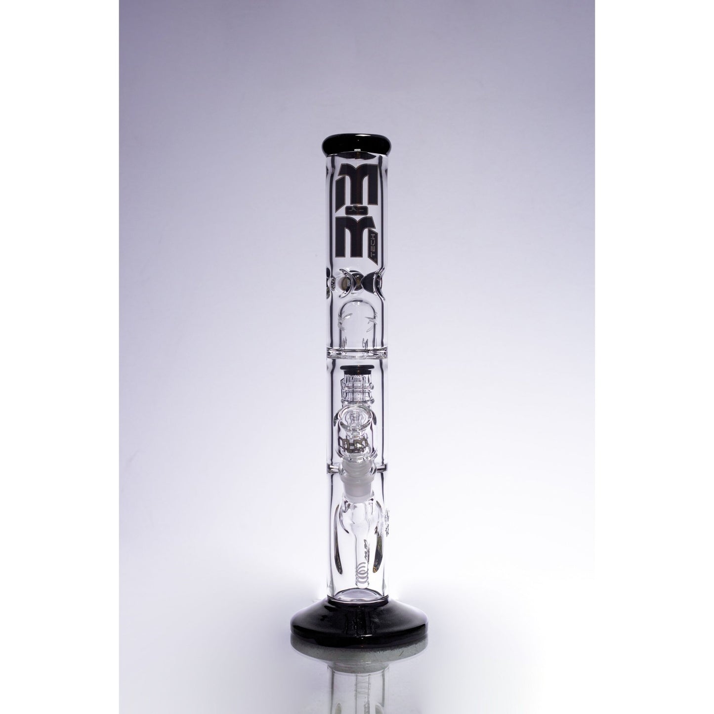 Waterpipe Chandelier Color Ring Straight Tube by M&M Tech - M&M Tech Glass
