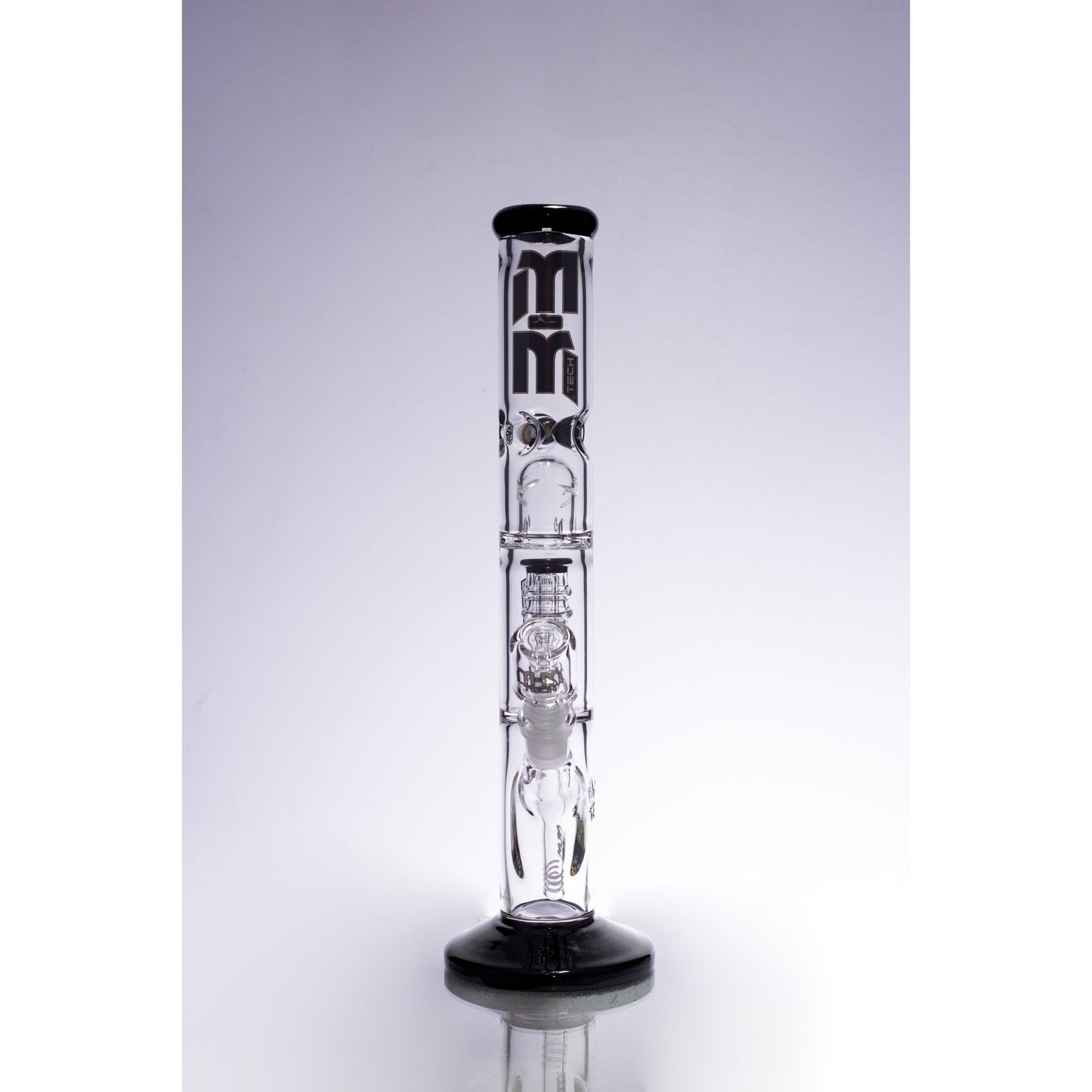 Waterpipe Chandelier Color Ring Straight Tube by M&M Tech - M&M Tech Glass