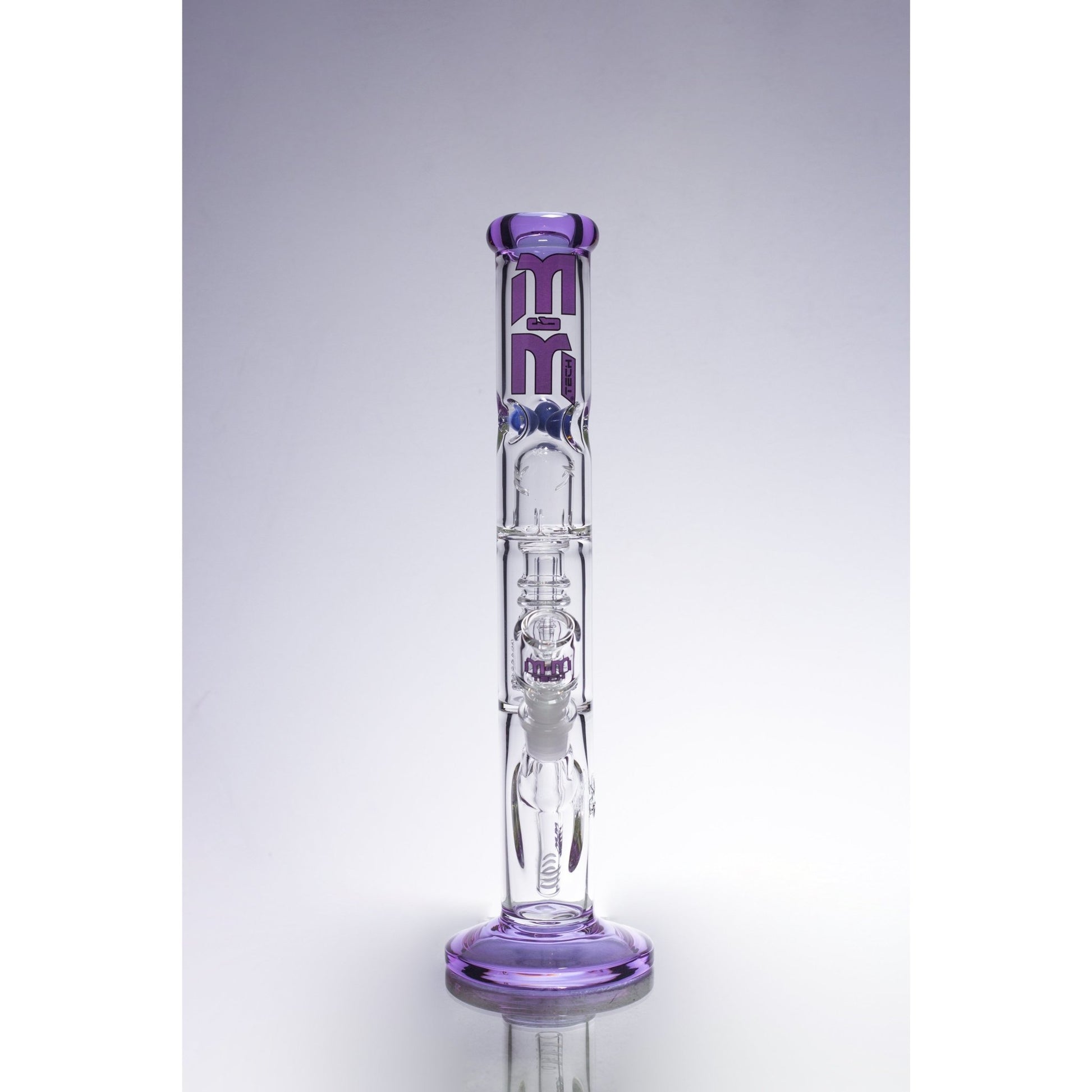 Waterpipe Chandelier Color Ring Straight Tube by M&M Tech - M&M Tech Glass