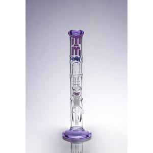 Waterpipe Chandelier Color Ring Straight Tube by M&M Tech - M&M Tech Glass