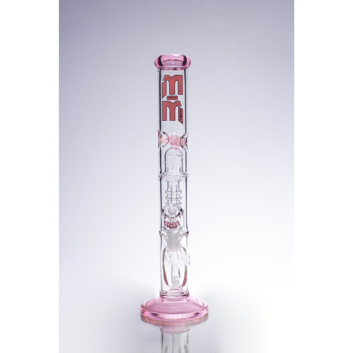 Waterpipe Chandelier Color Ring Straight Tube by M&M Tech - M&M Tech Glass