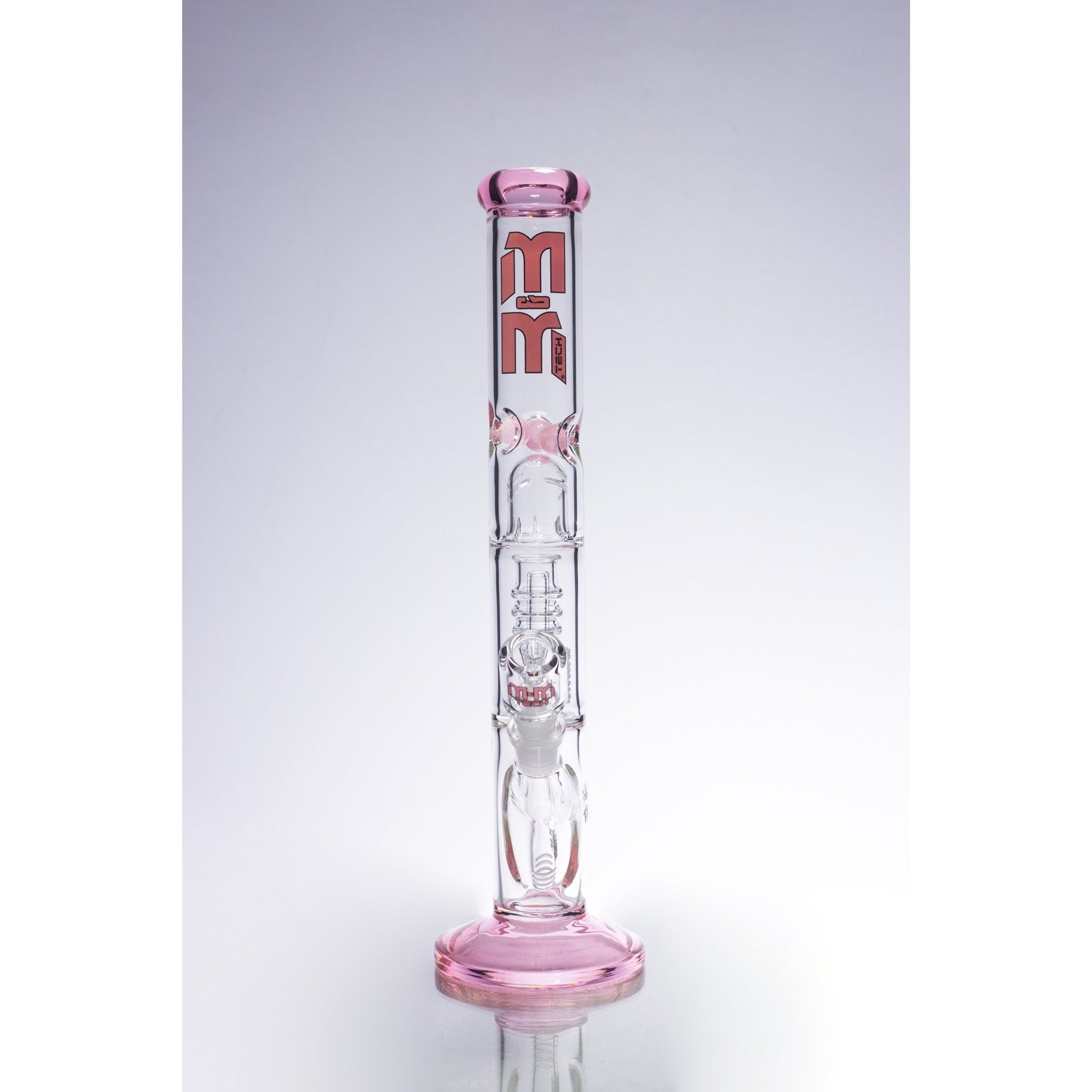 Waterpipe Chandelier Color Ring Straight Tube by M&M Tech - M&M Tech Glass
