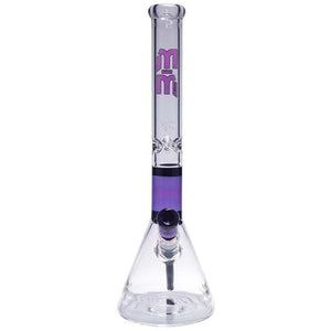 Waterpipe Color Ring Fortress Beaker by M&M Tech - M&M Tech Glass