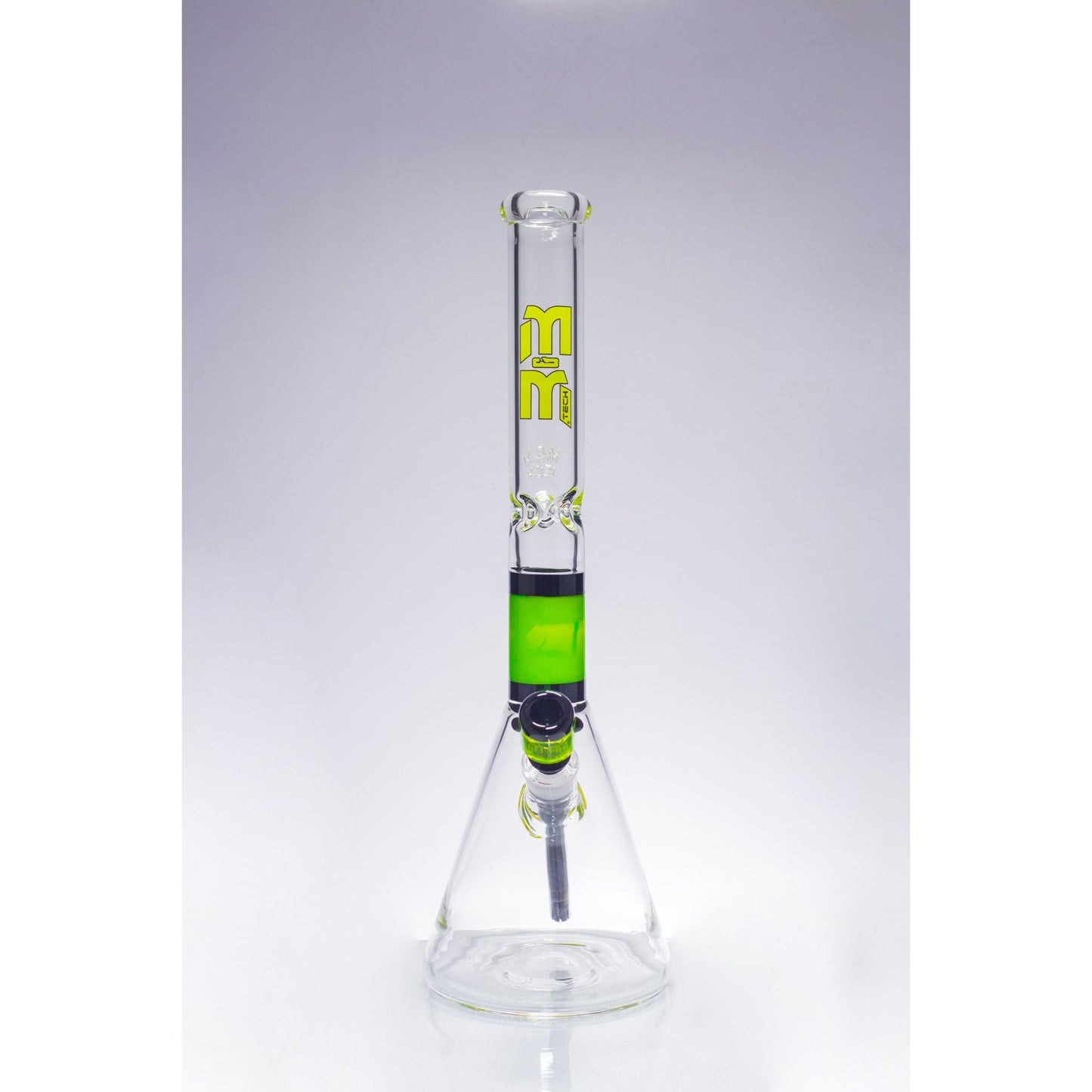 Waterpipe Color Ring Fortress Beaker by M&M Tech - M&M Tech Glass