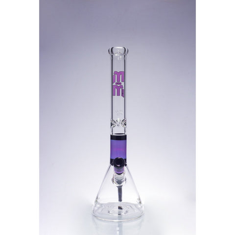 Image of Waterpipe Color Ring Fortress Beaker by M&M Tech - M&M Tech Glass
