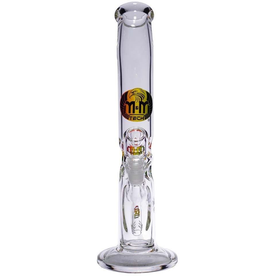 Waterpipe Lazy Straight Tube with Ice Pinch by M&M Tech - M&M Tech Glass