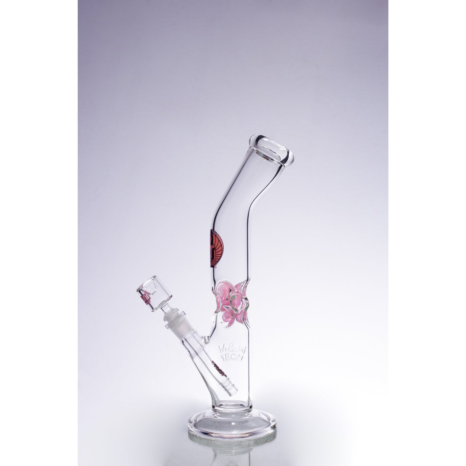 Waterpipe Lazy Straight Tube with Ice Pinch by M&M Tech - M&M Tech Glass