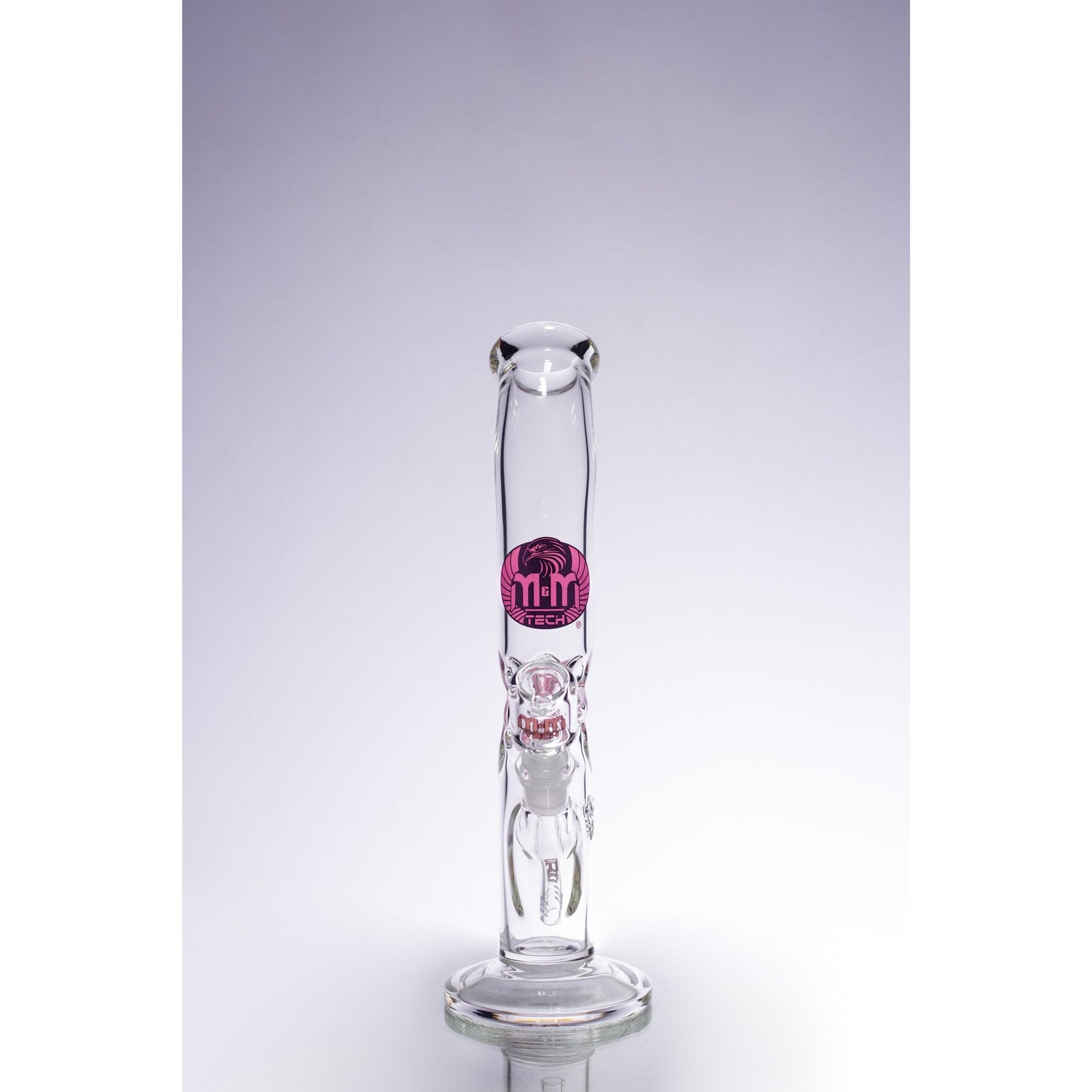 Waterpipe Lazy Straight Tube with Ice Pinch by M&M Tech - M&M Tech Glass