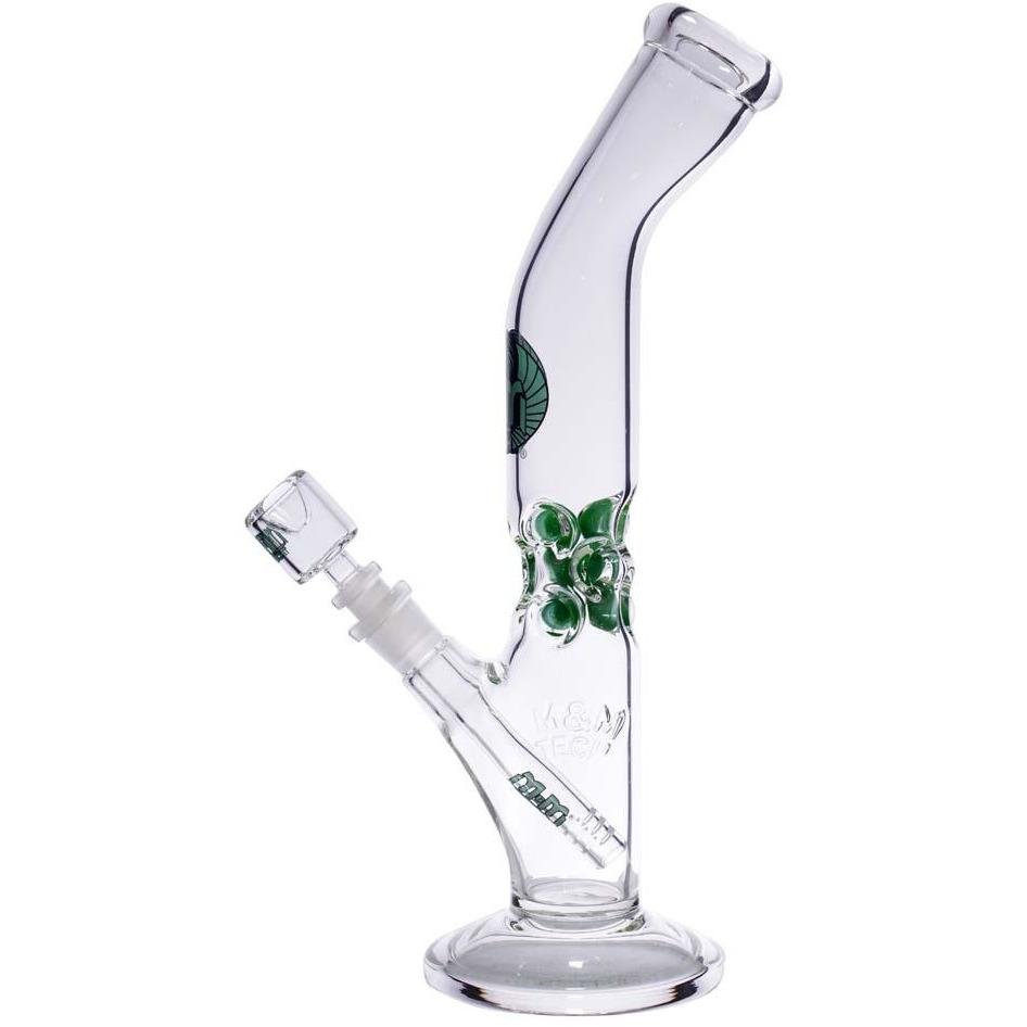 Waterpipe Lazy Straight Tube with Ice Pinch by M&M Tech - M&M Tech Glass
