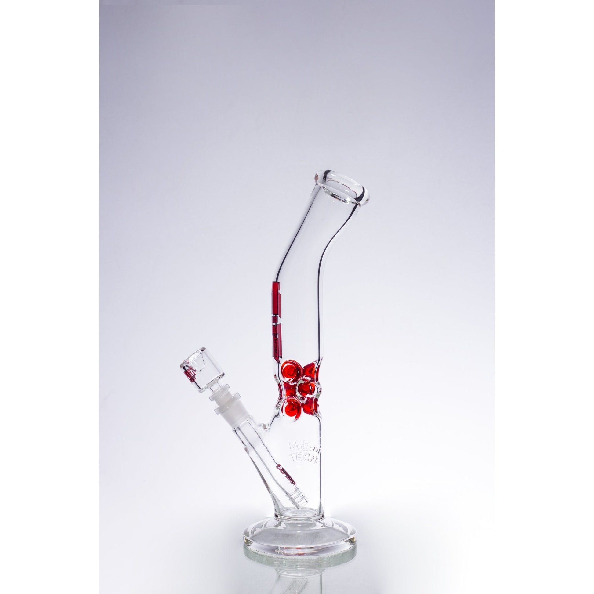 Waterpipe Lazy Straight Tube with Ice Pinch by M&M Tech - M&M Tech Glass