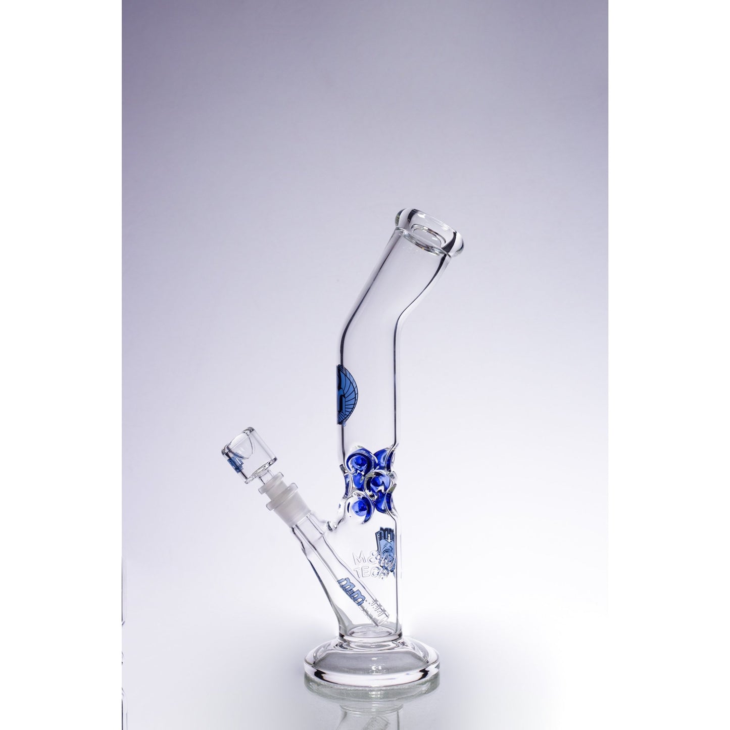 Waterpipe Lazy Straight Tube with Ice Pinch by M&M Tech - M&M Tech Glass