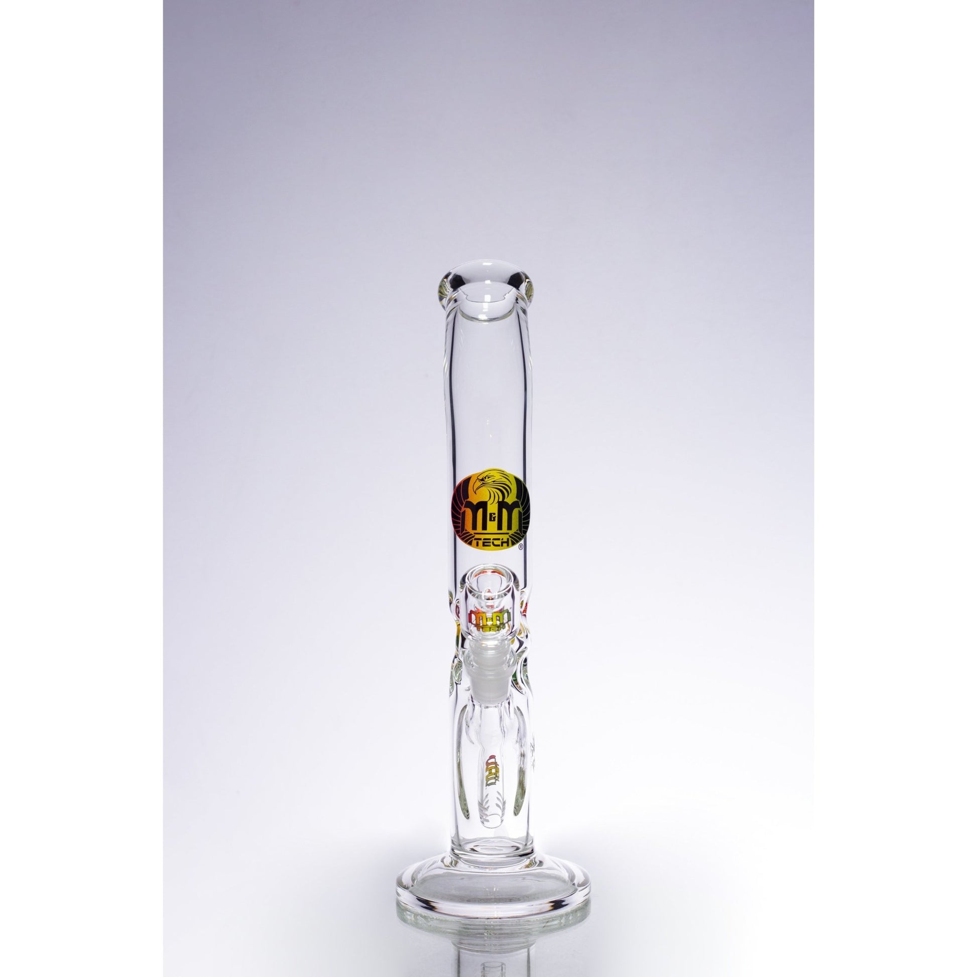 Waterpipe Lazy Straight Tube with Ice Pinch by M&M Tech - M&M Tech Glass
