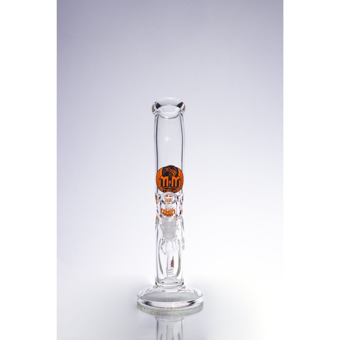 Waterpipe Lazy Straight Tube with Ice Pinch by M&M Tech - M&M Tech Glass