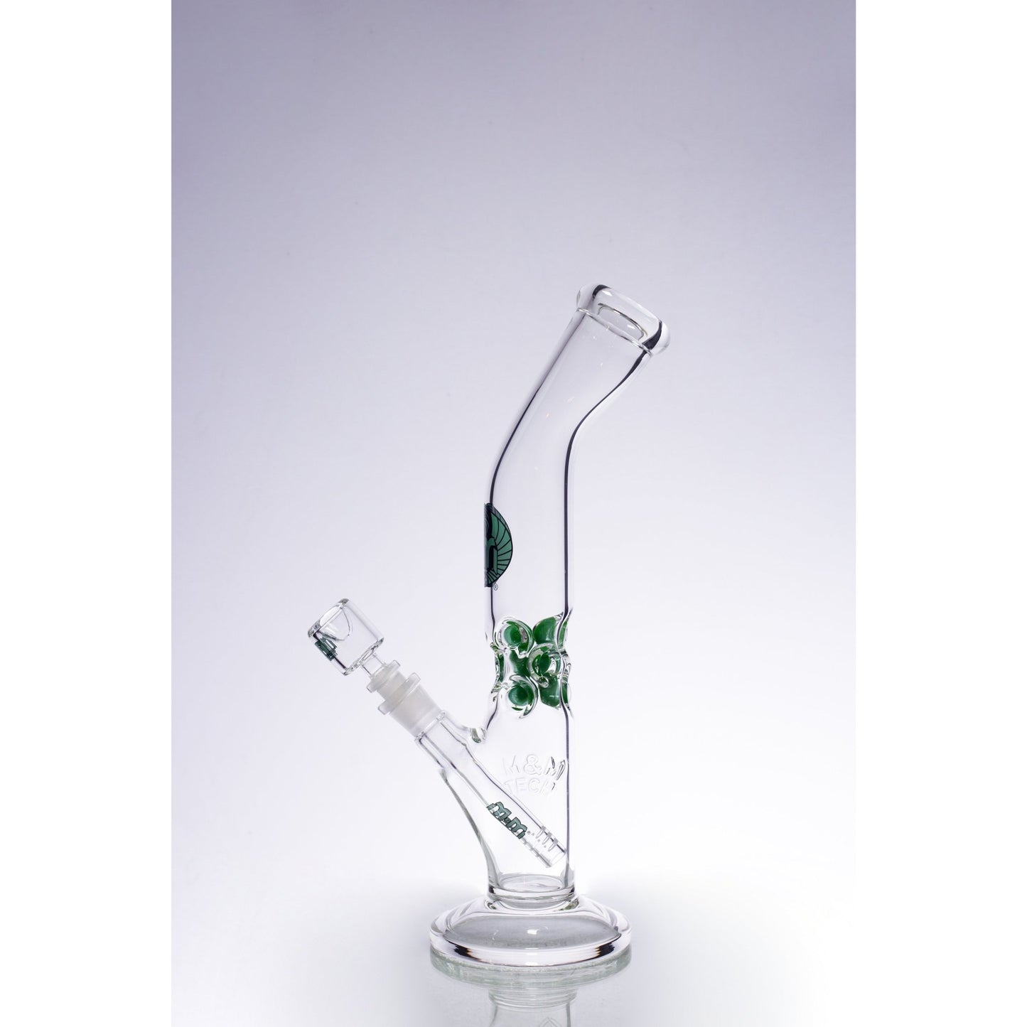 Waterpipe Lazy Straight Tube with Ice Pinch by M&M Tech - M&M Tech Glass