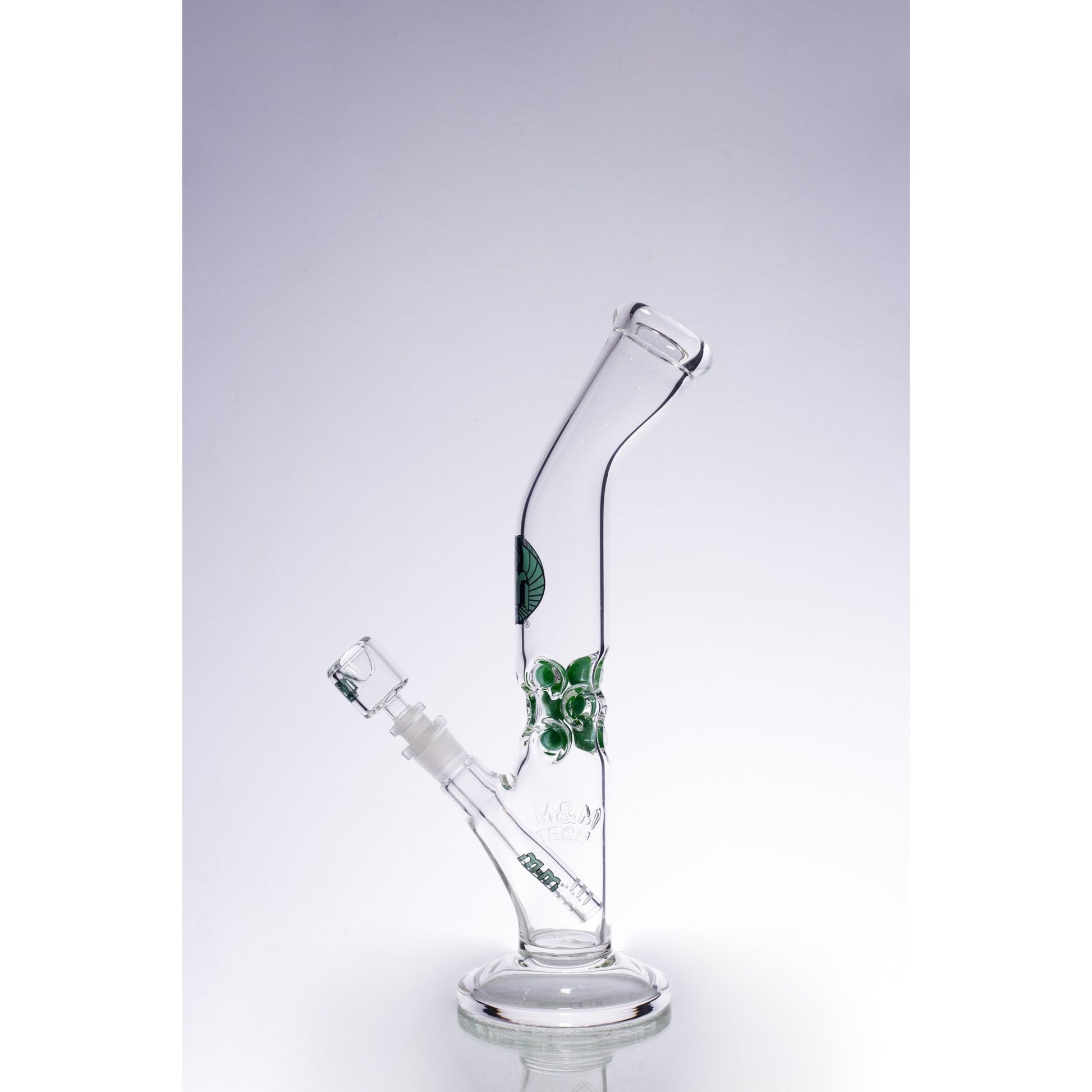 Waterpipe Lazy Straight Tube with Ice Pinch by M&M Tech - M&M Tech Glass