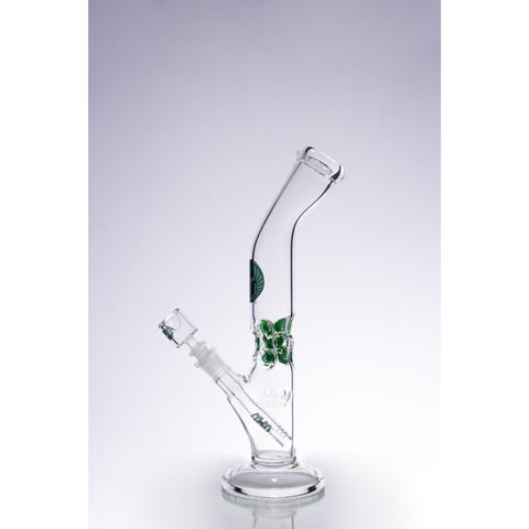 Image of Waterpipe Lazy Straight Tube with Ice Pinch by M&M Tech - M&M Tech Glass
