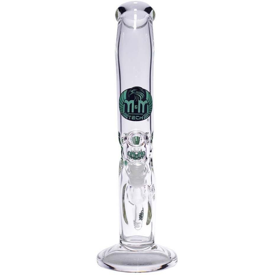 Waterpipe Lazy Straight Tube with Ice Pinch by M&M Tech - M&M Tech Glass