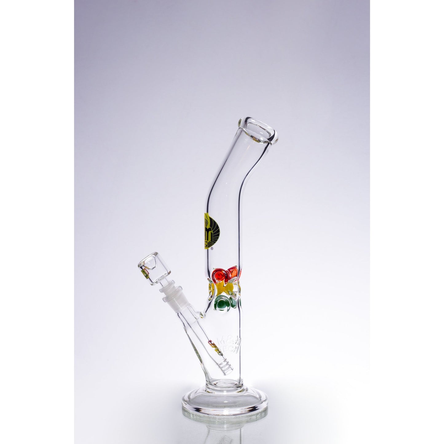 Waterpipe Lazy Straight Tube with Ice Pinch by M&M Tech - M&M Tech Glass
