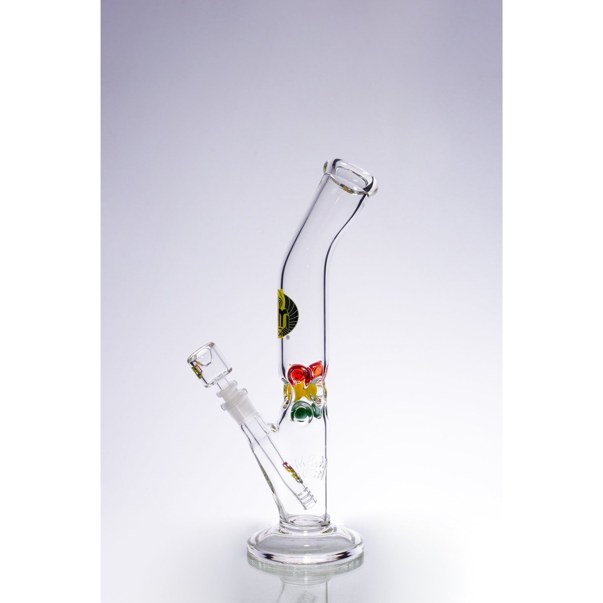 Waterpipe Lazy Straight Tube with Ice Pinch by M&M Tech - M&M Tech Glass